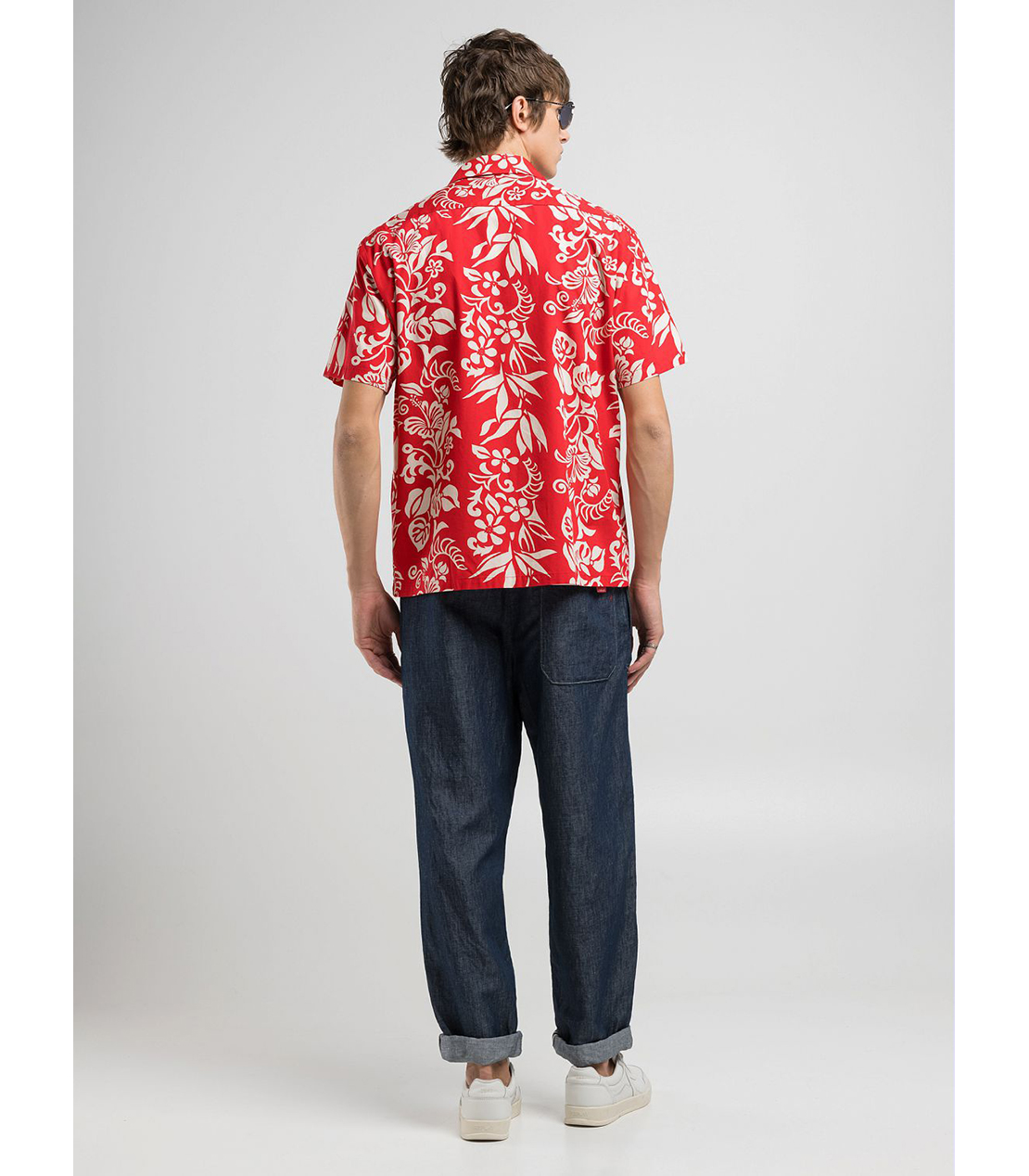 コットンポプリン ハワイアンアロハシャツ（セットアップモデル） 詳細画像 レッド 2